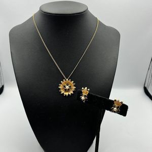 Vintage Womans AMCO Necklace 14k gold filled necklace and earring set